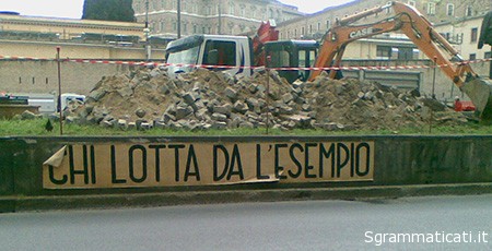 Sgrammaticati.it CHI LOTTA DA L'ESEMPIO Anal'fabeti sgrammaticati  l'esempio 