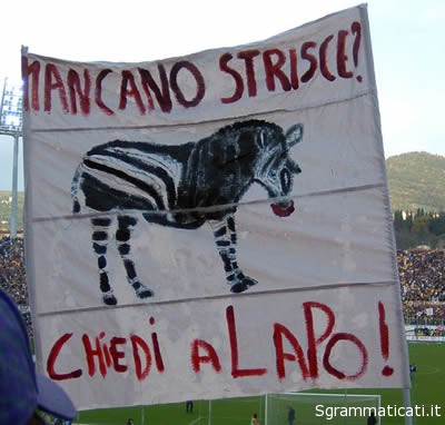 Sgrammaticati.it MANCANO STRISCIE CHIEDI A LAPO! sgrammaticati Stadio I'm love iu  striscie lapo 