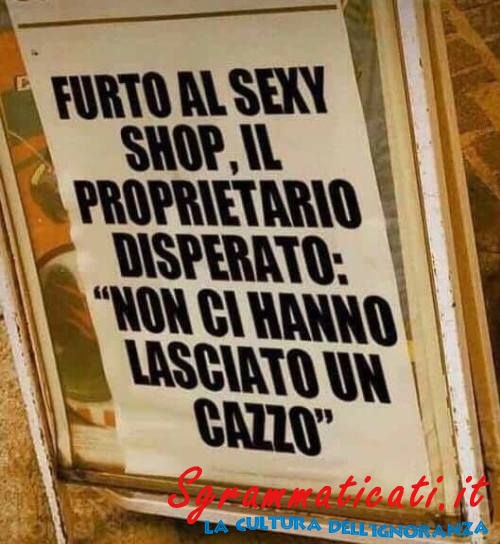 Sgrammaticati.it Furto al Sexy shop Foto Divertenti  sexy shop image 