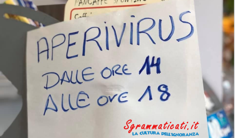 Sgrammaticati.it AperiVirus CovidVirus  coronavirus Aperitivo 