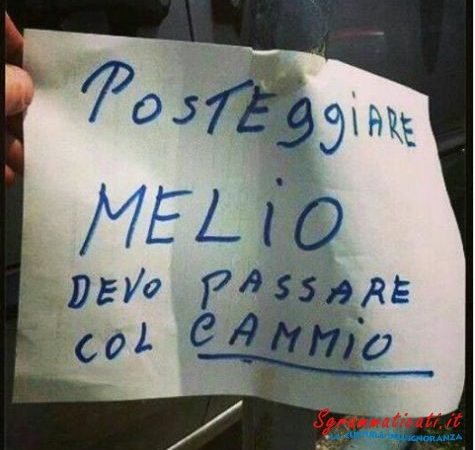 Sgrammaticati.it Posteggiare Melio Cartelli Divertenti  cartelli divertenti  