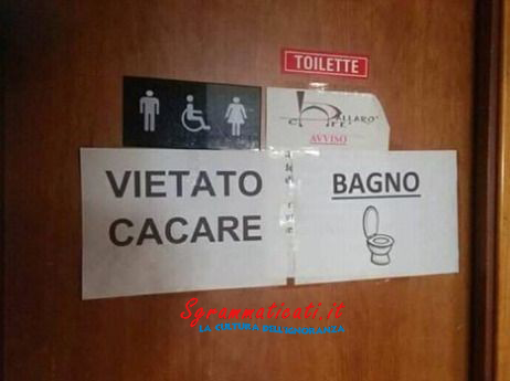 Sgrammaticati.it Vietato Cacare Cartelli Divertenti  vietato cacare 